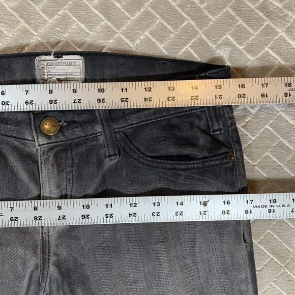 Current Elliott Womens 26 Denim Jeans Gray Distressed 80s Style Skinny Stretch - Picture 7 of 12